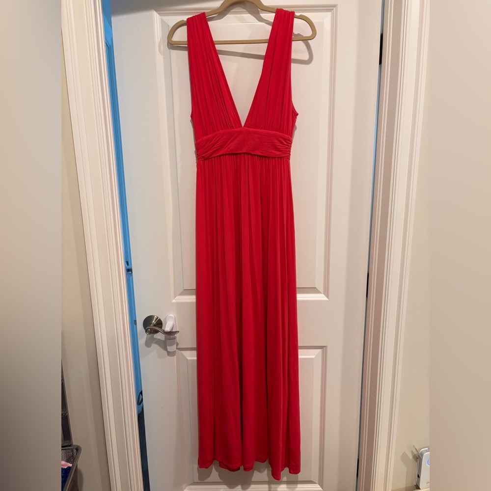 Lovers + Friends long deep v maxi dress size Small